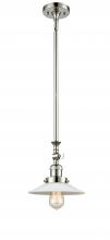 Innovations Lighting 206-PN-G1 - Halophane - 1 Light - 9 inch - Polished Nickel - Stem Hung - Adjustable Mini Pendant