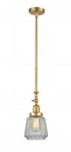 Innovations Lighting 206-SG-G142 - Chatham - 1 Light - 7 inch - Satin Gold - Stem Hung - Adjustable Mini Pendant
