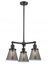 Innovations Lighting 207-BK-G63-LED - Cone - 3 Light - 19 inch - Matte Black - Stem Hung - Chandelier