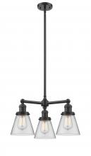 Innovations Lighting 207-OB-G62 - Cone - 3 Light - 19 inch - Oil Rubbed Bronze - Stem Hung - Chandelier