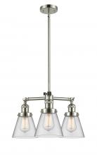 Innovations Lighting 207-PN-G62 - Cone - 3 Light - 19 inch - Polished Nickel - Stem Hung - Chandelier