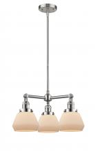 Innovations Lighting 207-SN-G171 - Fulton - 3 Light - 22 inch - Brushed Satin Nickel - Stem Hung - Chandelier