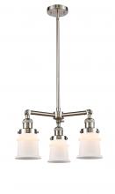 Innovations Lighting 207-SN-G181S-LED - Canton - 3 Light - 18 inch - Brushed Satin Nickel - Stem Hung - Chandelier