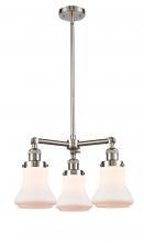 Innovations Lighting 207-SN-G191-LED - Bellmont - 3 Light - 18 inch - Brushed Satin Nickel - Stem Hung - Chandelier