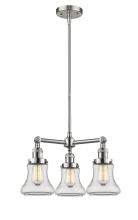 Innovations Lighting 207-SN-G192-LED - Bellmont - 3 Light - 18 inch - Brushed Satin Nickel - Stem Hung - Chandelier