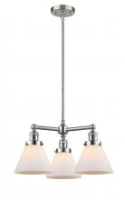 Innovations Lighting 207-SN-G41-LED - Cone - 3 Light - 22 inch - Brushed Satin Nickel - Stem Hung - Chandelier