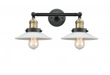 Innovations Lighting 208-BAB-G1 - Halophane - 2 Light - 18 inch - Black Antique Brass - Adjustable Bath Vanity Light