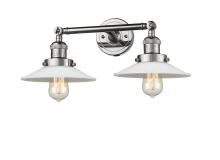 Innovations Lighting 208-PN-G1 - Halophane - 2 Light - 18 inch - Polished Nickel - Adjustable Bath Vanity Light