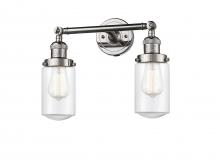 Innovations Lighting 208-PN-G312 - Dover - 2 Light - 14 inch - Polished Nickel - Adjustable Bath Vanity Light