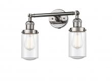 Innovations Lighting 208-PN-G314 - Dover - 2 Light - 14 inch - Polished Nickel - Adjustable Bath Vanity Light
