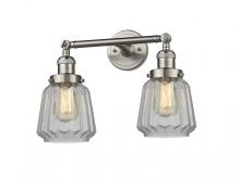 Innovations Lighting 208-SN-G142 - Chatham - 2 Light - 16 inch - Brushed Satin Nickel - Adjustable Bath Vanity Light