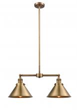 Innovations Lighting 209-BB-M10-BB - Briarcliff - 2 Light - 21 inch - Brushed Brass - Stem Hung - Adjustable Island Light