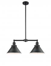Innovations Lighting 209-BK-M10-BK - Briarcliff - 2 Light - 21 inch - Matte Black - Stem Hung - Adjustable Island Light