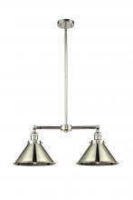 Innovations Lighting 209-PN-M10-PN - Briarcliff - 2 Light - 21 inch - Polished Nickel - Stem Hung - Adjustable Island Light