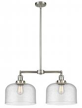 Innovations Lighting 209-SN-G74-L - Bell - 2 Light - 21 inch - Brushed Satin Nickel - Stem Hung - Adjustable Island Light