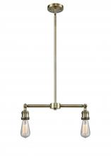 Innovations Lighting 209-AB - Bare Bulb - 2 Light - 8 inch - Antique Brass - Stem Hung - Adjustable Island Light