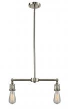 Innovations Lighting 209-SN - Bare Bulb - 2 Light - 8 inch - Brushed Satin Nickel - Stem Hung - Adjustable Island Light