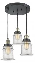 Innovations Lighting 211/3-BAB-G184 - Canton 3 Light Multi-Pendant