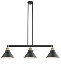 Innovations Lighting 213-BAB-M10-BK - Briarcliff - 3 Light - 43 inch - Black Antique Brass - Stem Hung - Adjustable Island Light