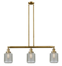 Innovations Lighting 213-BB-G262 - Stanton - 3 Light - 39 inch - Brushed Brass - Stem Hung - Adjustable Island Light