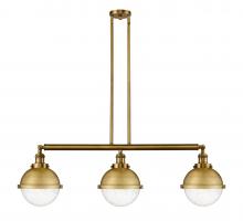 Innovations Lighting 213-BB-HFS-84-BB - Hampden - 3 Light - 42 inch - Brushed Brass - Stem Hung - Adjustable Island Light
