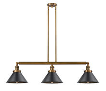 Innovations Lighting 213-BB-M10-BK - Briarcliff - 3 Light - 43 inch - Brushed Brass - Stem Hung - Adjustable Island Light