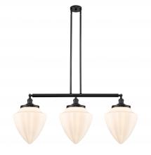 Innovations Lighting 213-BK-G661-12 - Bullet - 3 Light - 40 inch - Matte Black - Stem Hung - Adjustable Island Light