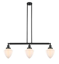 Innovations Lighting 213-BK-G661-7 - Bullet - 3 Light - 38 inch - Matte Black - Stem Hung - Adjustable Island Light