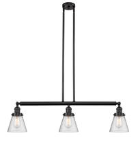 Innovations Lighting 213-OB-G64-LED - Cone - 3 Light - 39 inch - Oil Rubbed Bronze - Stem Hung - Adjustable Island Light