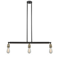 Innovations Lighting 213-BAB - Bare Bulb - 3 Light - 38 inch - Black Antique Brass - Stem Hung - Adjustable Island Light