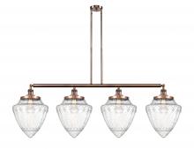 Innovations Lighting 214-AC-G664-12 - Bullet - 4 Light - 50 inch - Antique Copper - Stem Hung - Island Light