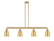 Innovations Lighting 214-SG-M9-SG - Addison - 4 Light - 50 inch - Satin Gold - Stem Hung - Adjustable Island Light