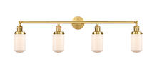 Innovations Lighting 215-SG-G311 - Dover - 4 Light - 43 inch - Satin Gold - Adjustable Bath Vanity Light