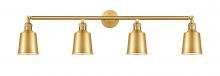 Innovations Lighting 215-SG-M9-SG - Addison - 4 Light - 42 inch - Satin Gold - Adjustable Bath Vanity Light