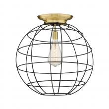 Innovations Lighting 221-1F-SG-CE-22-BK - Lake Placid - 1 Light - 22 inch - Satin Gold - Flush Mount