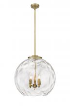 Innovations Lighting 221-3S-BB-G1215-18 - Athens Water Glass - 3 Light - 18 inch - Brushed Brass - Stem hung - Pendant