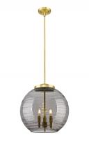Innovations Lighting 221-3S-SG-G1213-16SM - Athens Deco Swirl - 3 Light - 16 inch - Satin Gold - Stem hung - Pendant