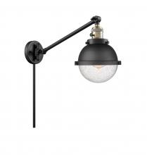 Innovations Lighting 237-BAB-HFS-64-BK - Hampden - 1 Light - 7 inch - Black Antique Brass - Swing Arm