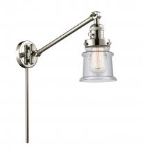 Innovations Lighting 237-PN-G184S - Canton - 1 Light - 8 inch - Polished Nickel -Adjustable Swing Arm