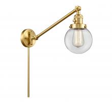 Innovations Lighting 237-SG-G202-6 - Beacon - 1 Light - 6 inch - Satin Gold -Adjustable Swing Arm