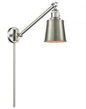 Innovations Lighting 237-SN-M9-SN-LED - Addison - 1 Light - 8 inch - Brushed Satin Nickel -Adjustable Swing Arm