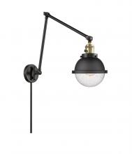 Innovations Lighting 238-BAB-HFS-64-BK - Hampden - 1 Light - 7 inch - Black Antique Brass - Swing Arm