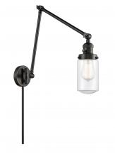 Innovations Lighting 238-BK-G312 - Dover - 1 Light - 5 inch - Matte Black -Adjustable Swing Arm