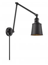 Innovations Lighting 238-BK-M9-BK - Addison - 1 Light - 8 inch - Matte Black -Adjustable Swing Arm