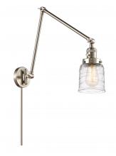 Innovations Lighting 238-SN-G513 - Bell - 1 Light - 8 inch - Brushed Satin Nickel -Adjustable Swing Arm