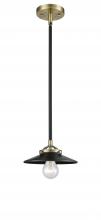 Innovations Lighting 284-1S-BAB-M6-BK - Railroad - 1 Light - 8 inch - Black Antique Brass - Stem hung - Mini Pendant