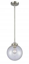 Innovations Lighting 284-1S-SN-G204-8 - Beacon - 1 Light - 8 inch - Brushed Satin Nickel - Stem hung - Mini Pendant