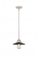 Innovations Lighting 288-1S-PN-M6-BK - Railroad - 1 Light - 8 inch - Polished Nickel - Stem hung - Mini Pendant