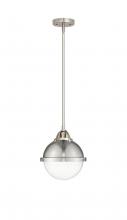 Innovations Lighting 288-1S-SN-HFS-82-SN - Hampden - 1 Light - 9 inch - Brushed Satin Nickel - Stem hung - Mini Pendant