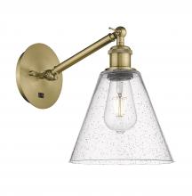 Innovations Lighting 317-1W-AB-GBC-84 - Berkshire - 1 Light - 8 inch - Antique Brass - Adjustable Sconce